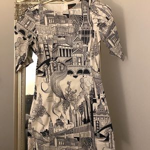 Folter Cityscape Linen Dress